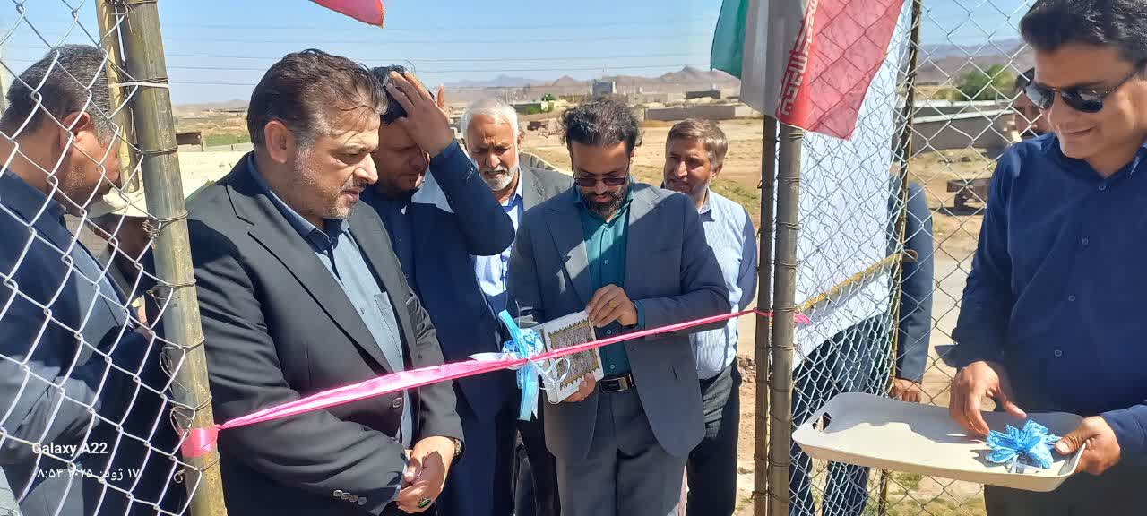 افتتاح دوباب استخر ذخیره آب کشاورزی درروستاهای حسین آباد وظهر شهرستان فردوس 